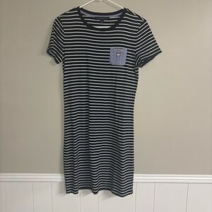 Tommy Hilfiger Navy and White Striped Dress